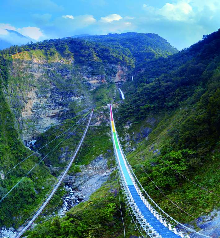 雙龍瀑布七彩吊橋
